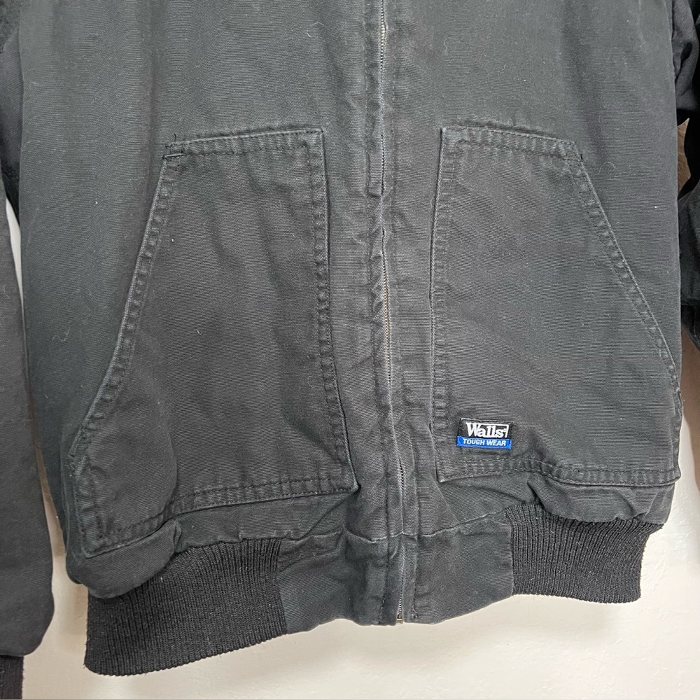 Walls Tough Wear Black Hooded Jacket - Picture 9 of 16